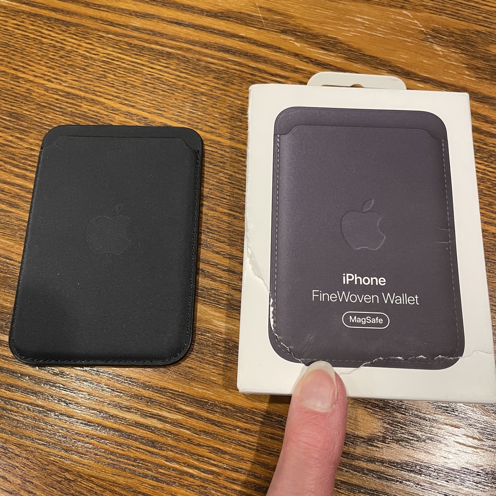 Apple Black iPhone FineWoven Wallet